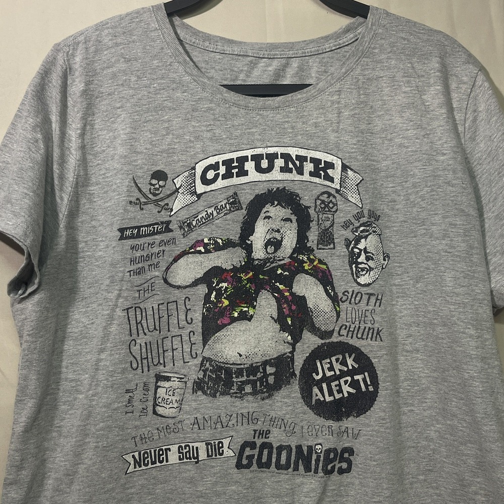 The Goonies Chunk Jerk Alert Graphic T-Shirt Women Size XLarge RETRO Y2K